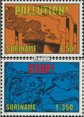 Produktbild von Briefmarken Suriname 1994 Mi 1475-1476 (kompl.Ausg.) postfrisch Umweltschutz