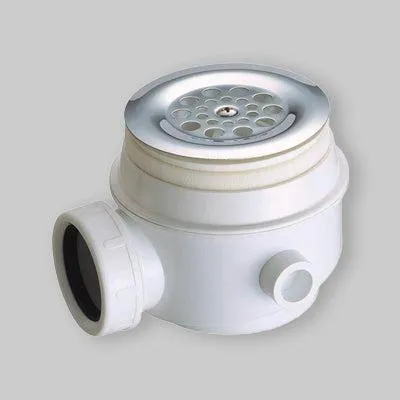 Obrázok produktu pre Sifón pre sprchovú vaničku s otvorom Ø 50–60 mm s nerezovým uzáverom 1"1/2