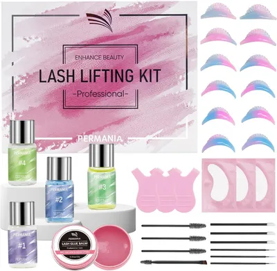 Produktbild von Wimpernlifting Set, milde Formel, für Wimpern und Augenbrauen, 4 Wochen Schwung