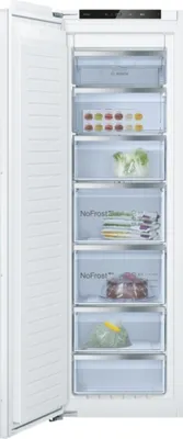 Immagine prodotto di Bosch GIN81ACE0 Congelatore da incasso Serie 6, 177 nicchie, porta fissa con cassetto con chiusura soft-close