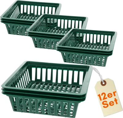 Produktbild von 12er Set Pflanzkörbe für Blumenzwiebeln Pflanzschalen Blumenzwiebel Pflanzkörbe für Tulpenzwiebeln Pflanzkorb Blumenzwiebeln Tulpen Herbstpflanzung 28 x 26 cm