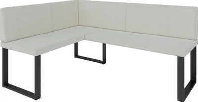 Produktbild von Eckbank AKIKO METAL Corner Bench 128x168 links - Eckbankgruppe f r Ihrem Esszimmer, K che modern, Sitzecke, Essecke. Perfekt f r K che, B ro und Rezeption. Solide und starke Verarbeitung. Easy Care