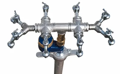 Produktbild von TKW Wassermess Standrohr 8x Zapfhahn DN80 Wasserverteiler Wasseruhr