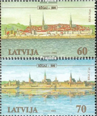 Produktbild von Briefmarken Lettland 2001 Mi 545-546 Paar,547-548 (kompl.Ausg.) postfrisch Riga