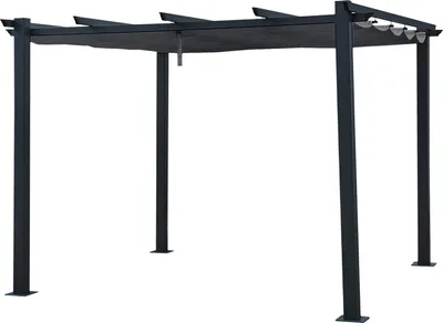 Produktbild von Freistehende Pergola 3 × 3m CASSIS grau - Aluminiumstruktur