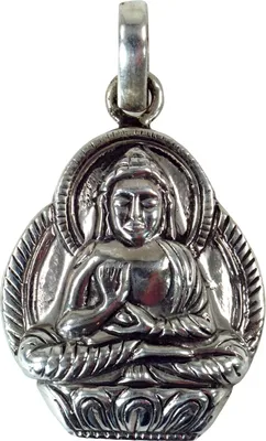 Produktbild von Silber Anhänger Buddha Talisman - Modell 2, Silber-Farben, SterlingSilber, 3,5*2 cm, Anhänger & Amulette aus Silber
