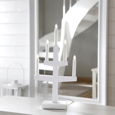 Produktbild von Star Trading 211-08, Leichte Dekorationsfigur, Weiß, IP20, Weiß, 5 Glühbirne(n), E10