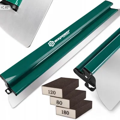 Zdjęcie produktu dla Nóż do gładzi szpachla 80 cm ostrze nierdzewne 0,35 mm MAPOWER