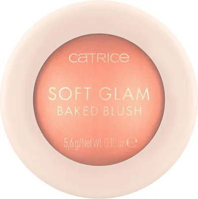 Imagen del producto de CATRICE Soft Glam Baked Blush, color rosa, 020 - Peachy Breeze, 1 color, polvo, paleta, para realzar el rostro