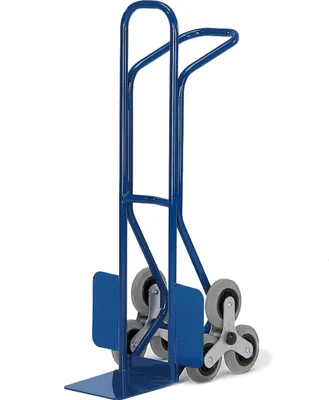 Produktbild von Rollcart Junior-Treppenkarre aus Stahlrohr mit dreiarmigen Radsternen, Schaufelbreite 250mm