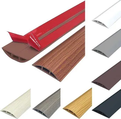 Produktbild von Bodenkabelschutz Flexibel PVC selbstklebend schwarz