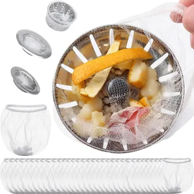 Obrázek produktu pro Síťové sáčky do dřezu, 600 kusů, jednorázové, elastické, zabraňují ucpávání odtoků