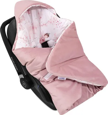 Produktbild von Little Fairy & Smokey Pink Soft Velvet Decke für Kindersitz
