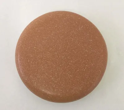 Produktbild von Reinigungskachel Mocca braun, Putzdeckel für Kachelofen, rund 15 cm