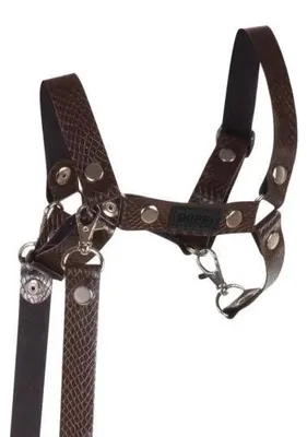 Image de Rênes Kantar pour Hobby Horse en simili cuir marron - Handlosfera