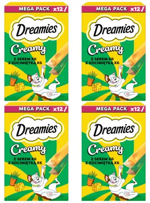 Produktbild von Dreamies Creamy 48x10g Cremige Katzenleckerlis mit Käse und Katzenminze