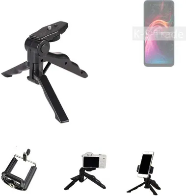 Produktbild von K-S-Trade Stativ Tisch-Ständer Dreibein Handy-Stativ Ständer kompatibel mit UMIDIGI G1 Max Mini-Stativ Smartphone Tripod Handy-Stativ aus Plastik