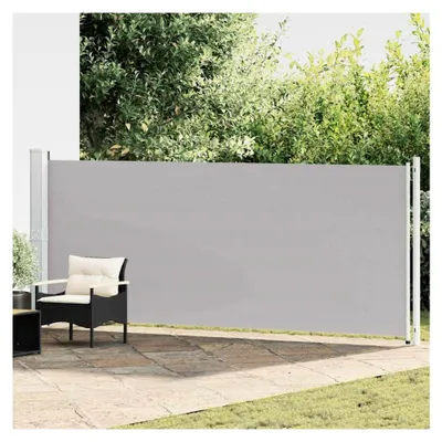 Produktbild von Ausziehbare Seitenmarkise 600x160 cm Grau für Balkon und Terrasse