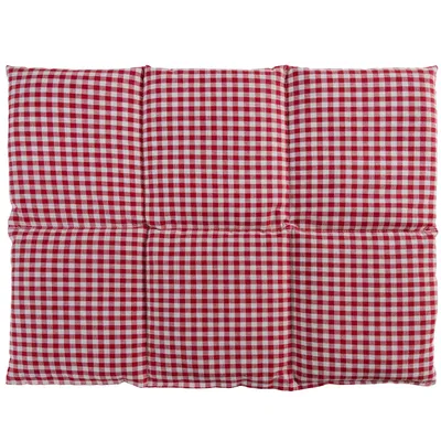 Produktbild von Körnerkissen groß 40x30cm 6-Kammer - rot-weiß - Körner Wärmekissen für Mikrowelle und Backofen - Kissen 30x40 - rot-weiß - Weizen