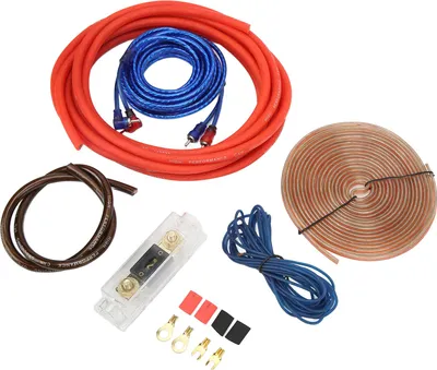 Image de Kit d'installation d'amplificateur de puissance pour voiture, câble audio 4GA, câblage, haut-parleur de grave