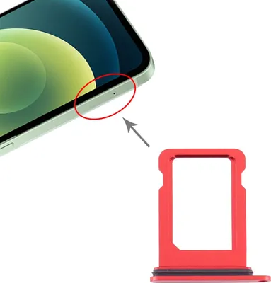 Produktbild von SIM Karten Halter für Apple iPhone 12 Mini Rot Card Tray Ersatzteil Neu