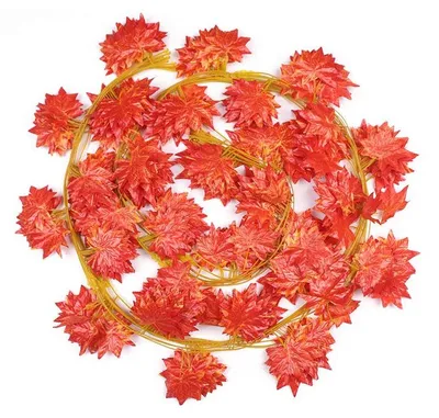 12er Set Künstliche Ahornblatt-Rebe, 240 cm, Herbstdeko