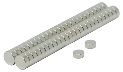 Neodym-Magnete 5x2 mm, 0,51 kg Zugkraft, 50 Stück