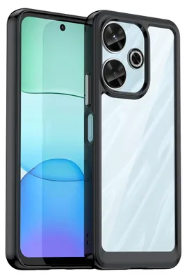 A clear product shot of a phone case, showing the front and back of the case with a phone inside.