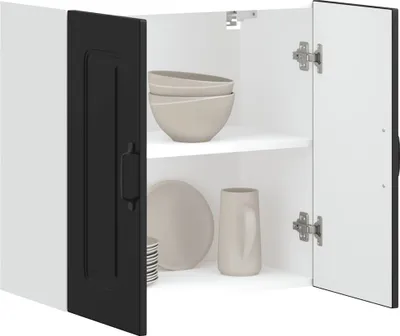 Produktbild von Hochwertig Küchen-Hängeschrank Kalmar Schwarz Holzwerkstoff 853578