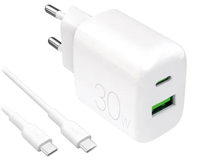 Immagine prodotto di PURO Kit Energia 30W USB‑A/USB‑C + Cavo USB‑C