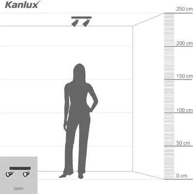 Produktbild von Kanlux S.A. 33093, GU10, IP20, Schwarz