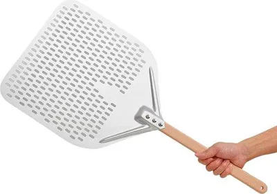 Immagine prodotto di Paletta per pizza in alluminio anodizzato con manico in legno, 30-40 cm, per pizza dolce
