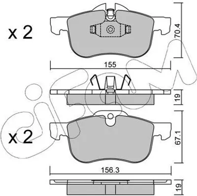 Produktbild von CIFAM Bremsbeläge Satz Vorne Bremsklötze für ROVER 75 (RJ) 822-307-0