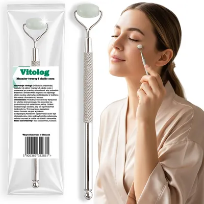 Obrázek produktu pro Mini masážní přístroj pro obličej, krk, bradu, rty, oči, masážní váleček Gua Sha