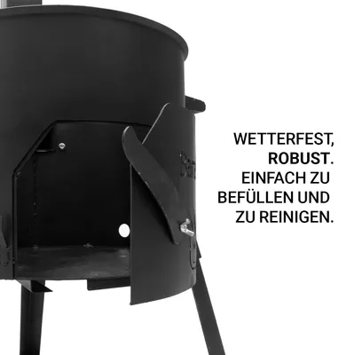 Produktbild von FlameFusion Utschak XL Feuerofen Set inkl. 22 Liter Kazan & Flansch-Mangal Aufsatz Uchag Grillen & Kochen mit Outdoorküche