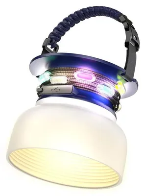 Productafbeelding van IMMAX zonne-energie campinglamp met geïntegreerde RGB-LED-lichtketting / 10W / IP65 / USB-C