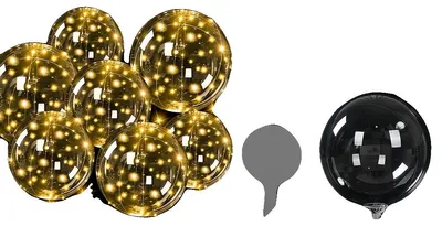 Immagine prodotto di Palloncini luminosi a LED, ideali per feste, con catena luminosa inclusa, modello 2, 20 pollici-a