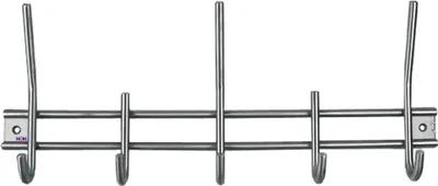 Produktbild von Edelstahl V2A Garderobenleiste WG-5H Kleiderhaken V2A Garderobenhaken Wandgarderobe