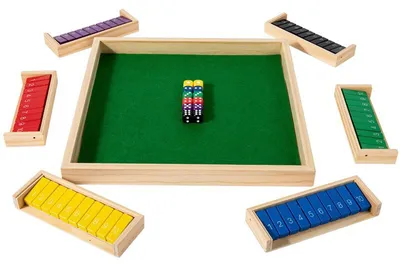 Produktbild von Omgoods – "Shut the Box" Spiel für 6 Spieler, Holz-Brettspiel
