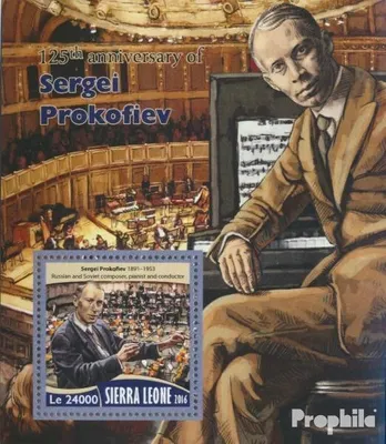 Produktbild von Briefmarken Sierra Leone 2016 Mi Block 1019 (kompl. Ausg.) postfrisch Sergej Prokofjew
