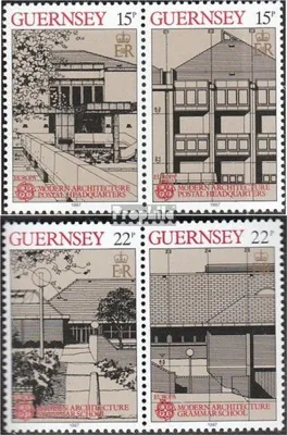 Produktbild von Briefmarken GB - Guernsey 1987 Mi 389-392 Paare (kompl.Ausg.) postfrisch Architektur