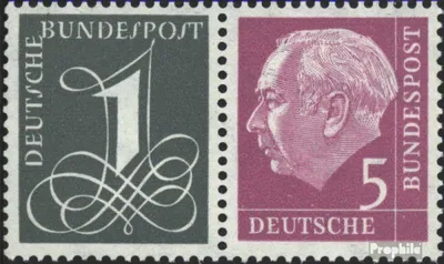 Produktbild von Briefmarken BRD (BR.Deutschland) 1958 Mi W17Y II postfrisch