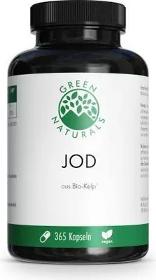 Produktbild von Green Naturals Jod aus -Kelp 200 μg Kapseln 365 St