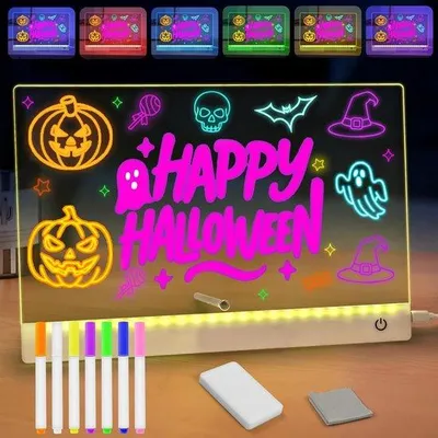 Produktbild von Famanu Schreibtafel mit LED für Kinder und Zuhause - 30x20 cm