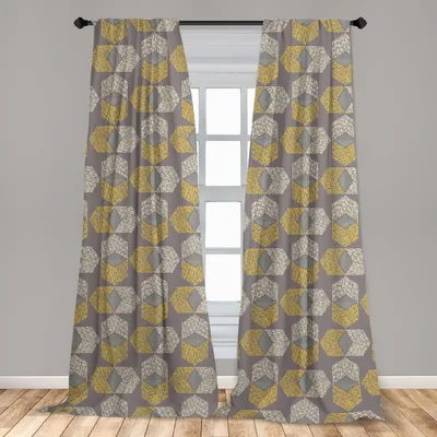 Produktbild von Abakuhaus, Fenstervorhänge, Boho Abstrakte Formen, 2-Panel-Set, 150 x 175 cm