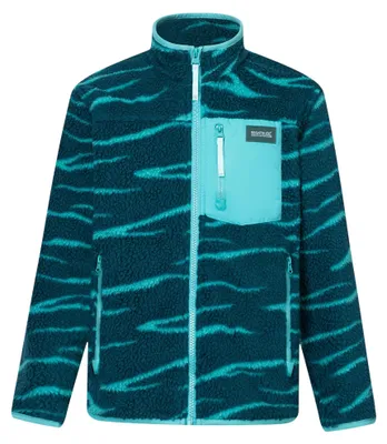 Imagen del producto de Chaqueta de forro polar "Frankie" para niños, con cremallera completa, modelo RG13407 (talla 140), color Mediterránea