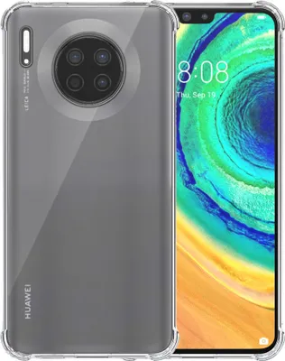 Immagine prodotto di Smartphonica Custodia per telefono adatta a Huawei Mate 30 trasparente antiurto - Custodia Backcover antiurto in TPU SIlicone con paraurti trasparente