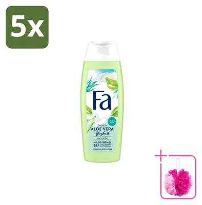 Obrázek produktu pro 5 kusů sprchového gelu Fa Yoghurt s aloe vera, objem 250 ml, výhodný balení