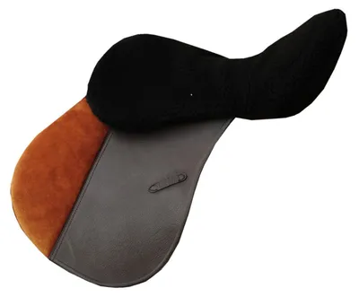 Produktbild von Sattelsitzbezug aus Kunstfell Sattelwärmer Sattelfleecebezug Sattelauflage, schwarz in Schwarz