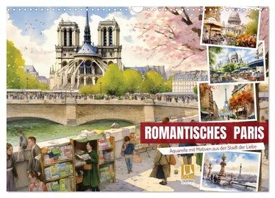 Produktbild von Romantisches Paris (Wandkalender 2027 DIN A3 quer), CALVENDO Monatskalender